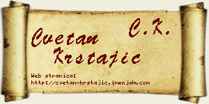 Cvetan Krstajić vizit kartica